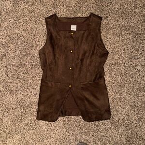 Maeve suede peplum top